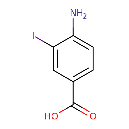 OC(=O)c1ccc(c(c1)I)N