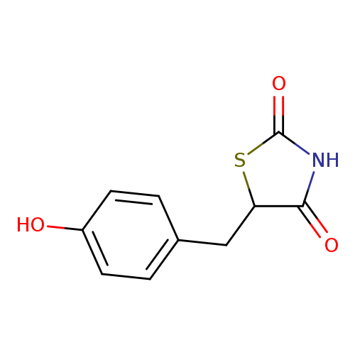 O=C1NC(=O)SC1Cc1ccc(cc1)O