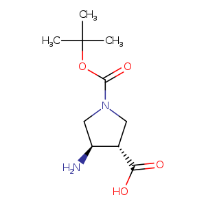 O=C(N1C[C@@H]([C@H](C1)N)C(=O)O)OC(C)(C)C