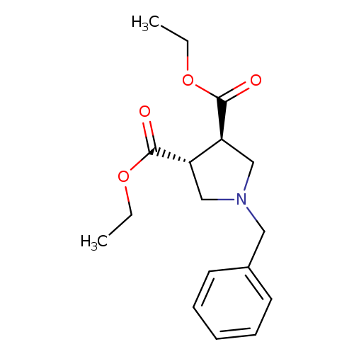 CCOC(=O)[C@H]1CN(C[C@@H]1C(=O)OCC)Cc1ccccc1