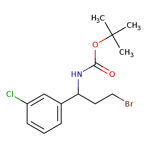 BrCCC(c1cccc(c1)Cl)NC(=O)OC(C)(C)C