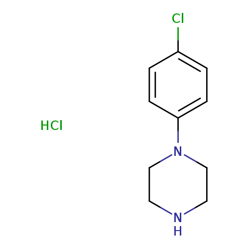 Clc1ccc(cc1)N1CCNCC1.Cl