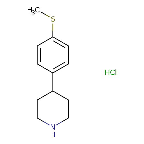 CSc1ccc(cc1)C1CCNCC1.Cl