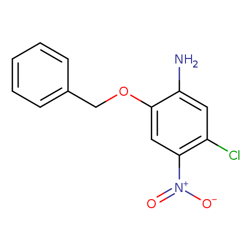 Nc1cc(Cl)c(cc1OCc1ccccc1)[N+](=O)[O-]