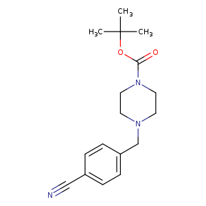 N#Cc1ccc(cc1)CN1CCN(CC1)C(=O)OC(C)(C)C