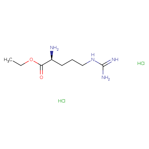 CCOC(=O)[C@H](CCCNC(=N)N)N.Cl.Cl