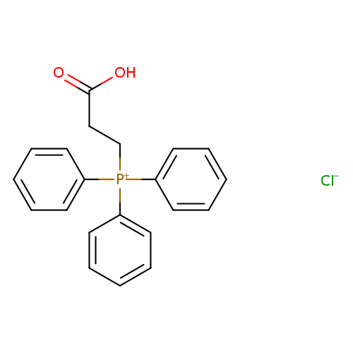 OC(=O)CC[P+](c1ccccc1)(c1ccccc1)c1ccccc1.[Cl-]