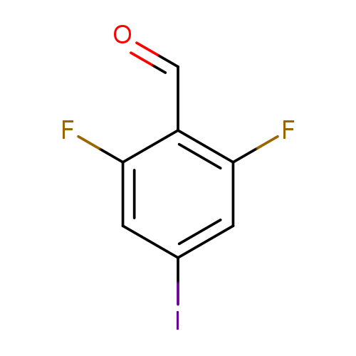 O=Cc1c(F)cc(cc1F)I