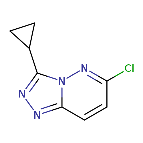 Clc1ccc2n(n1)c(nn2)C1CC1