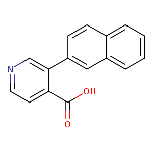 OC(=O)c1ccncc1c1ccc2c(c1)cccc2