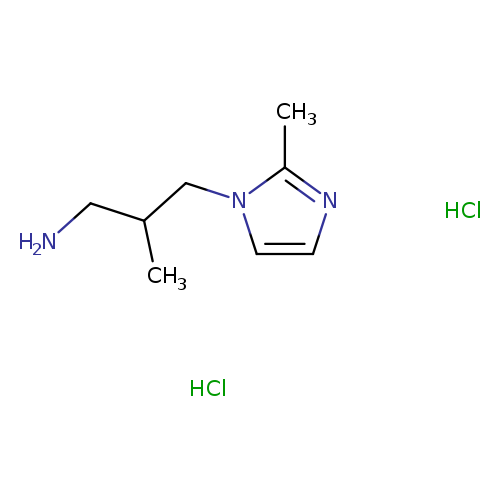 NCC(Cn1ccnc1C)C.Cl.Cl