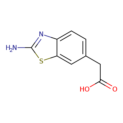 OC(=O)Cc1ccc2c(c1)sc(n2)N