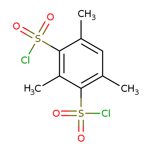 Cc1c(c(C)cc(c1S(=O)(=O)Cl)C)S(=O)(=O)Cl