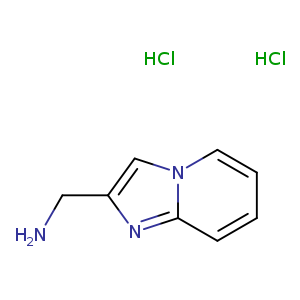 NCc1nc2n(c1)cccc2.Cl.Cl