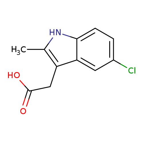 Cc1c(CC(=O)O)c2c([nH]1)ccc(c2)Cl