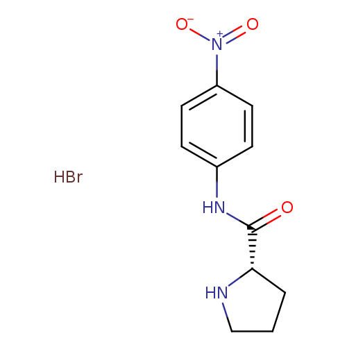 O=C([C@@H]1CCCN1)Nc1ccc(cc1)[N+](=O)[O-].Br