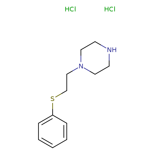 N1CCN(CC1)CCSc1ccccc1.Cl.Cl