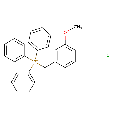 COc1cccc(c1)C[P+](c1ccccc1)(c1ccccc1)c1ccccc1.[Cl-]