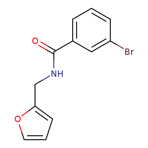 Brc1cccc(c1)C(=O)NCc1ccco1