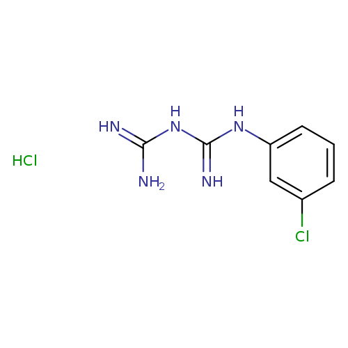 NC(=N)NC(=N)Nc1cccc(c1)Cl.Cl