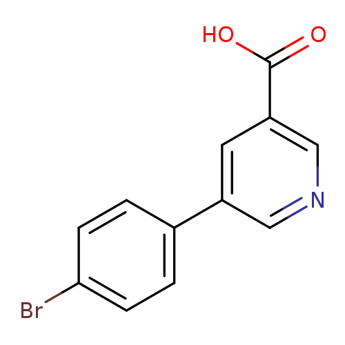 Brc1ccc(cc1)c1cncc(c1)C(=O)O