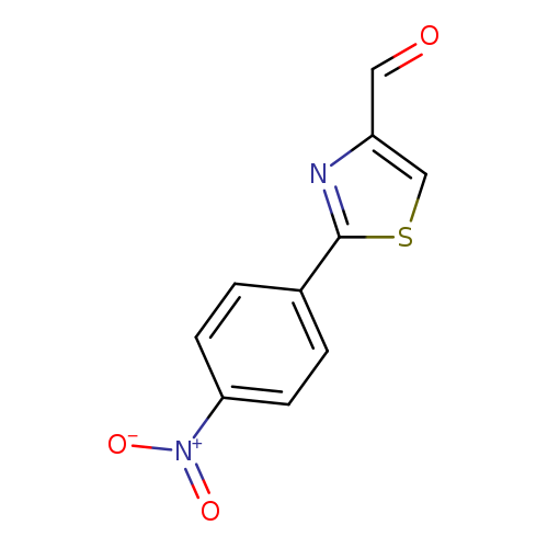 O=Cc1csc(n1)c1ccc(cc1)[N+](=O)[O-]