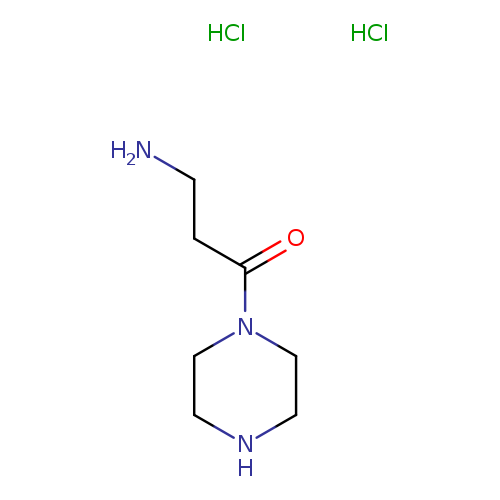 NCCC(=O)N1CCNCC1.Cl.Cl