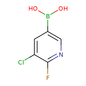 OB(c1cnc(c(c1)Cl)F)O