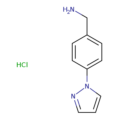 NCc1ccc(cc1)n1cccn1.Cl
