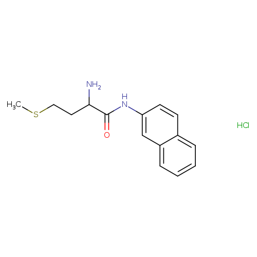CSCCC(C(=O)Nc1ccc2c(c1)cccc2)N.Cl