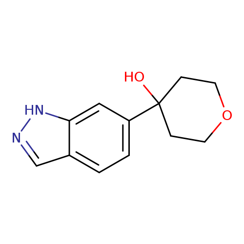 OC1(CCOCC1)c1ccc2c(c1)[nH]nc2