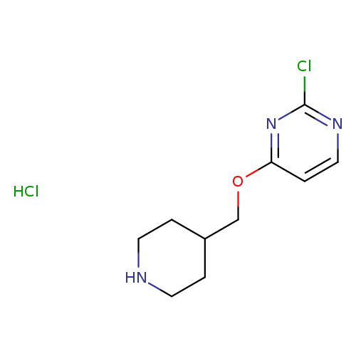 Clc1nccc(n1)OCC1CCNCC1.Cl