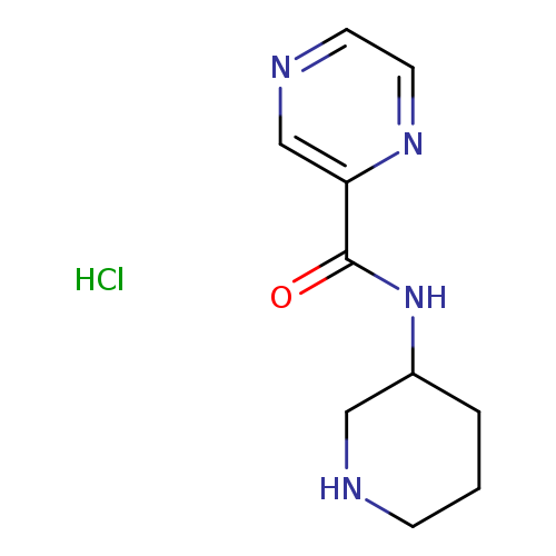 O=C(c1cnccn1)NC1CCCNC1.Cl