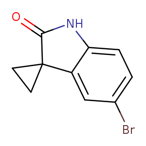 Brc1ccc2c(c1)C1(CC1)C(=O)N2