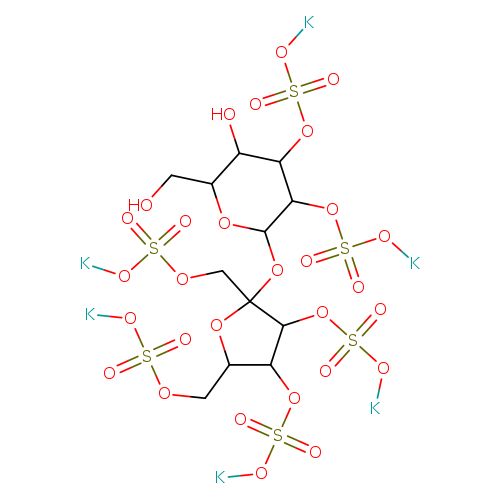 OCC1OC(OC2(COS(=O)(=O)O[K])OC(C(C2OS(=O)(=O)O[K])OS(=O)(=O)O[K])COS(=O)(=O)O[K])C(C(C1O)OS(=O)(=O)O[K])OS(=O)(=O)O[K]