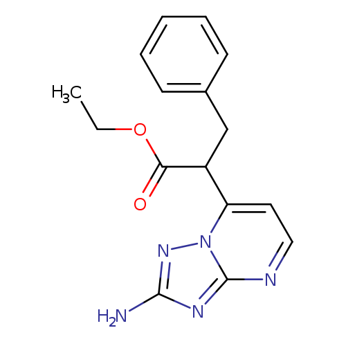 CCOC(=O)C(c1ccnc2n1nc(n2)N)Cc1ccccc1