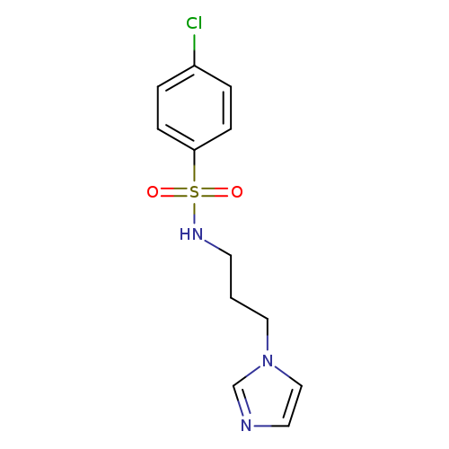 Clc1ccc(cc1)S(=O)(=O)NCCCn1cncc1