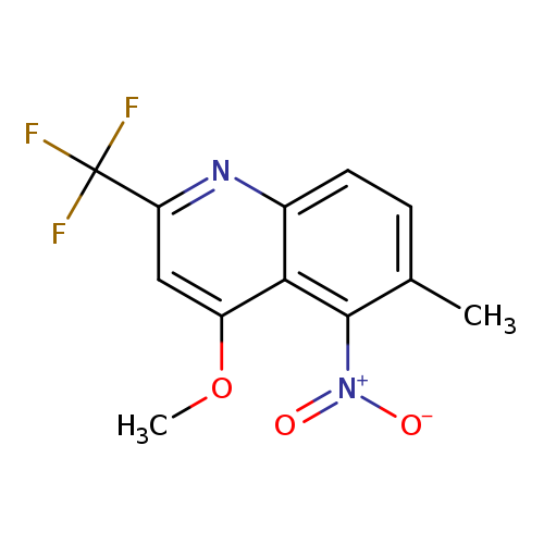 COc1cc(nc2c1c([N+](=O)[O-])c(cc2)C)C(F)(F)F