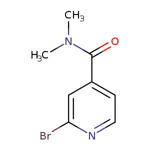 Brc1nccc(c1)C(=O)N(C)C