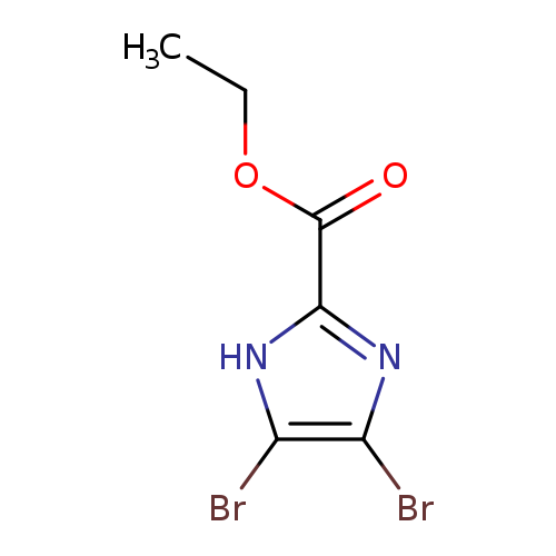 CCOC(=O)c1[nH]c(c(n1)Br)Br