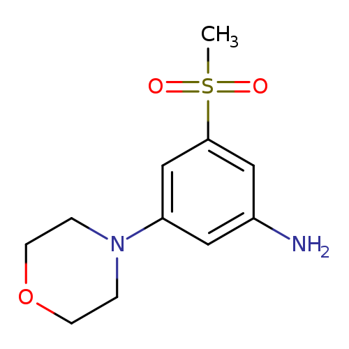 Nc1cc(cc(c1)S(=O)(=O)C)N1CCOCC1