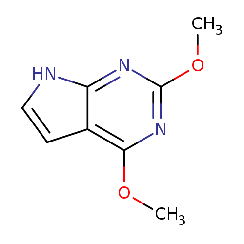 COc1nc(OC)c2c(n1)[nH]cc2