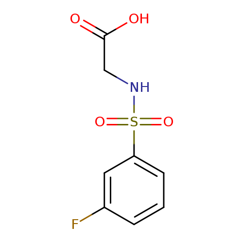 OC(=O)CNS(=O)(=O)c1cccc(c1)F
