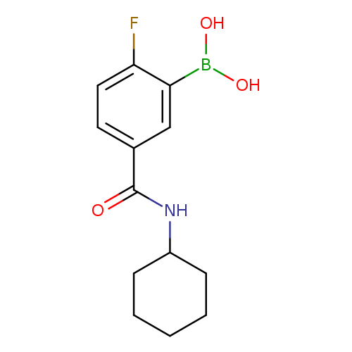 O=C(c1ccc(c(c1)B(O)O)F)NC1CCCCC1