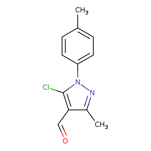 O=Cc1c(C)nn(c1Cl)c1ccc(cc1)C