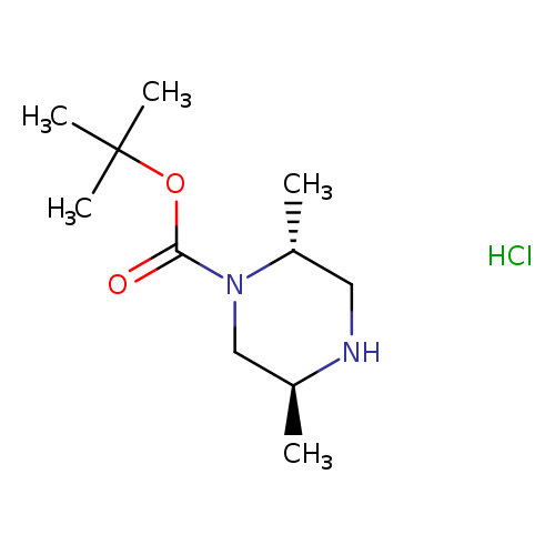 C[C@@H]1NC[C@H](N(C1)C(=O)OC(C)(C)C)C.Cl