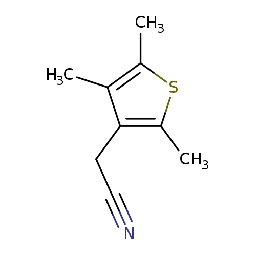 N#CCc1c(C)sc(c1C)C