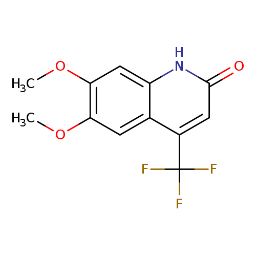 COc1cc2[nH]c(=O)cc(c2cc1OC)C(F)(F)F