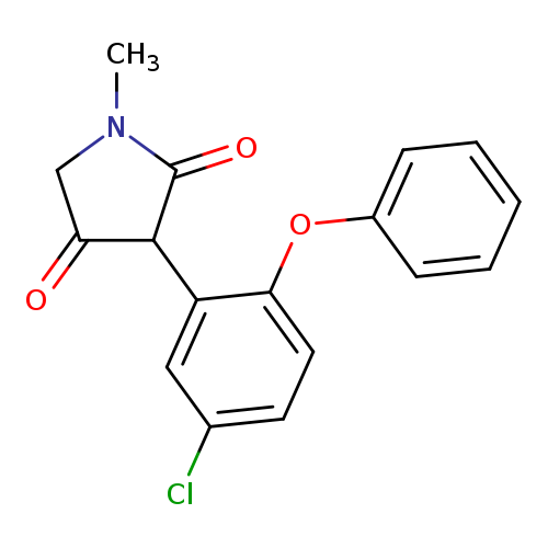 Clc1ccc(c(c1)C1C(=O)CN(C1=O)C)Oc1ccccc1