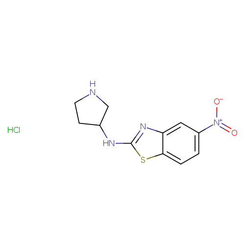 [O-][N+](=O)c1ccc2c(c1)nc(s2)NC1CNCC1.Cl